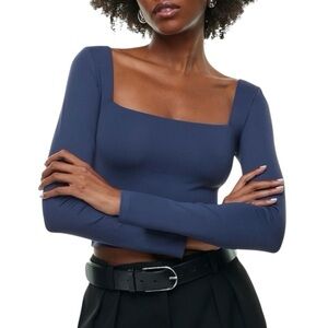 Babaton Contour Squareneck Longsleeve in navy blue size L excellent condition